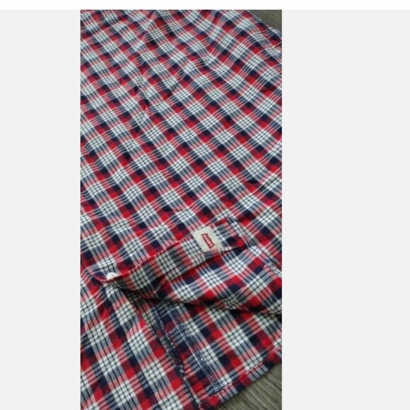 VTG Levi's Men Size XXL Plaid Shirt long sleeves Slim Fit 2XL - Picture 5 of 10